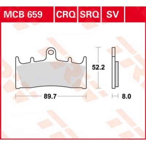 Колодки тормозные (серия Sinter Street SV) MCB659SV